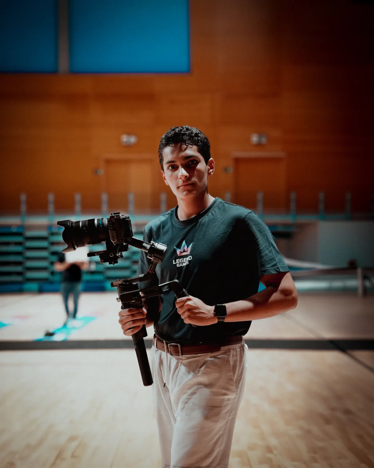 Orion camera operator with a cinema camera