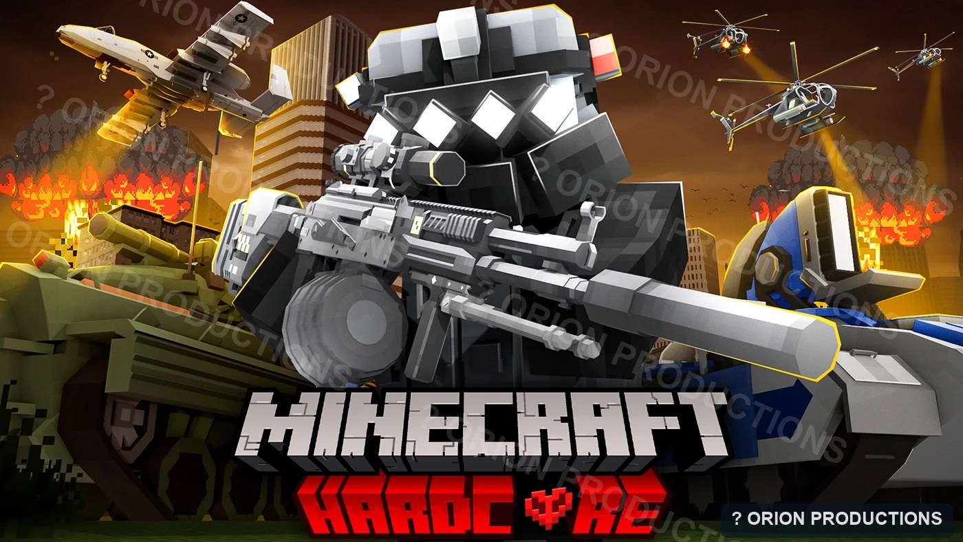 Minecraft thumbnail portfolio example with vehicles and bold title design