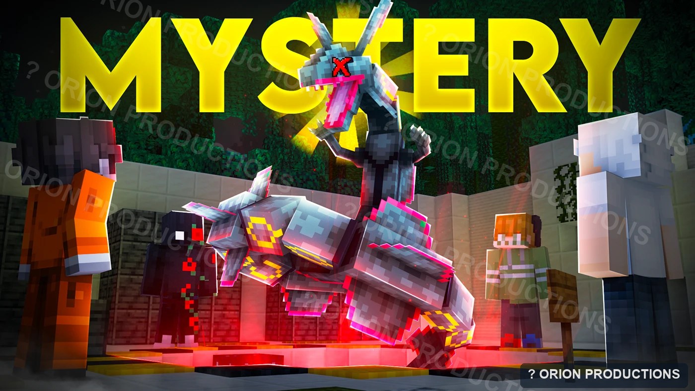 Minecraft thumbnail portfolio example with mystery title and characters