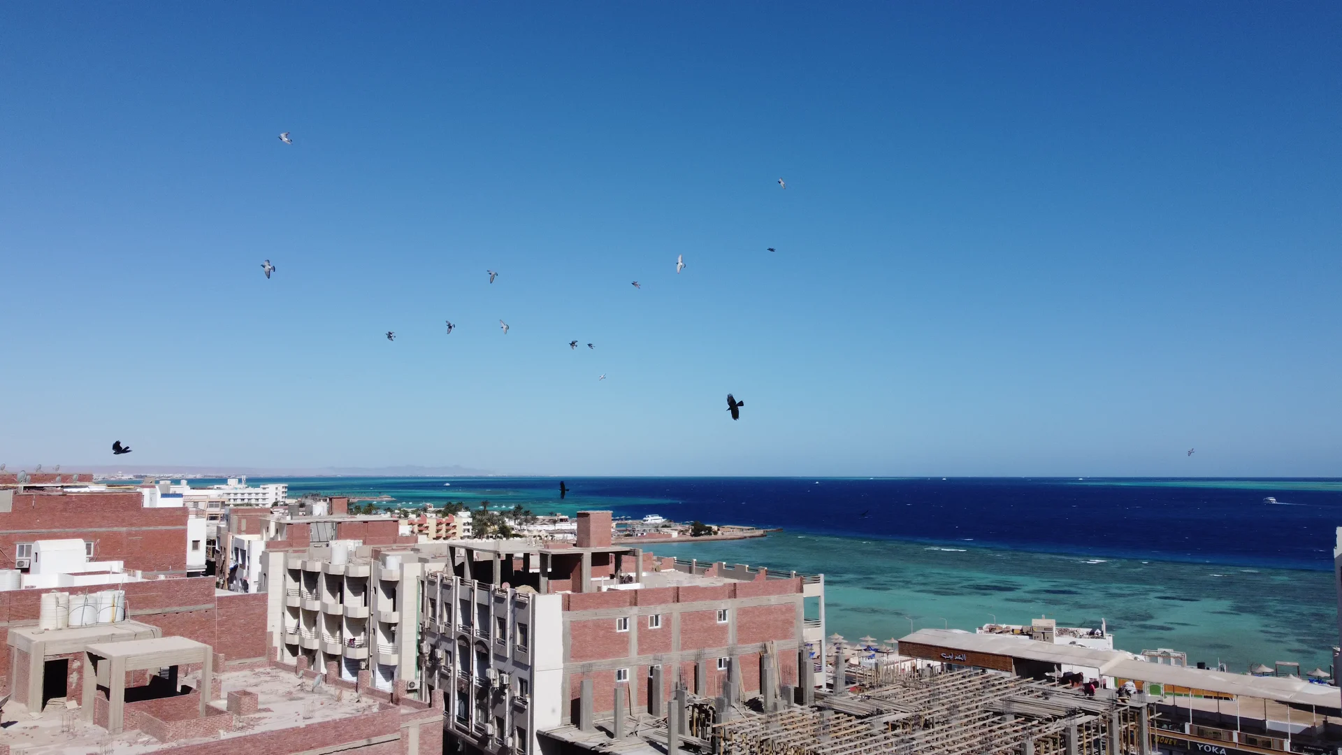 LaMira Heights construction and its Red Sea location seen from above
