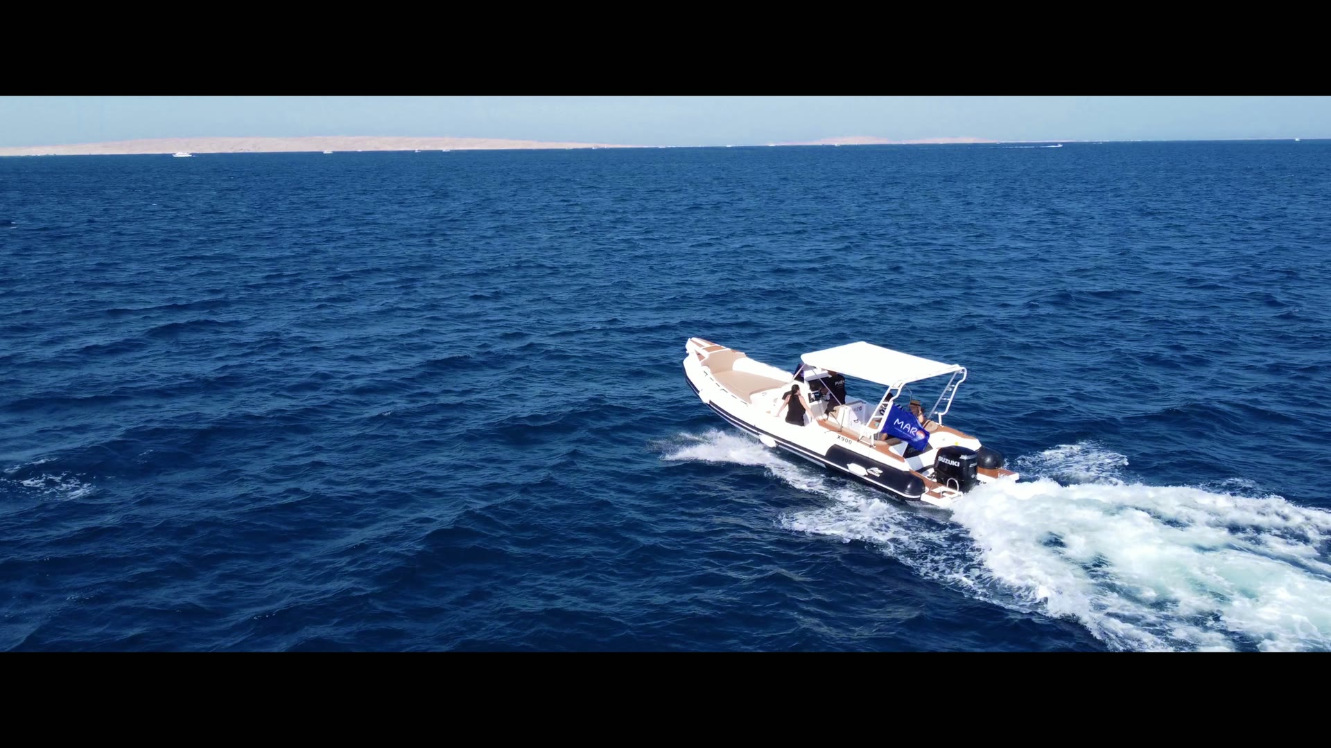 MARO speedboat crossing the Red Sea during the campaign film.