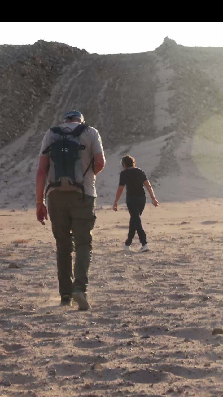 Hikers crossing the Red Sea mountains with Scorpion Safari.